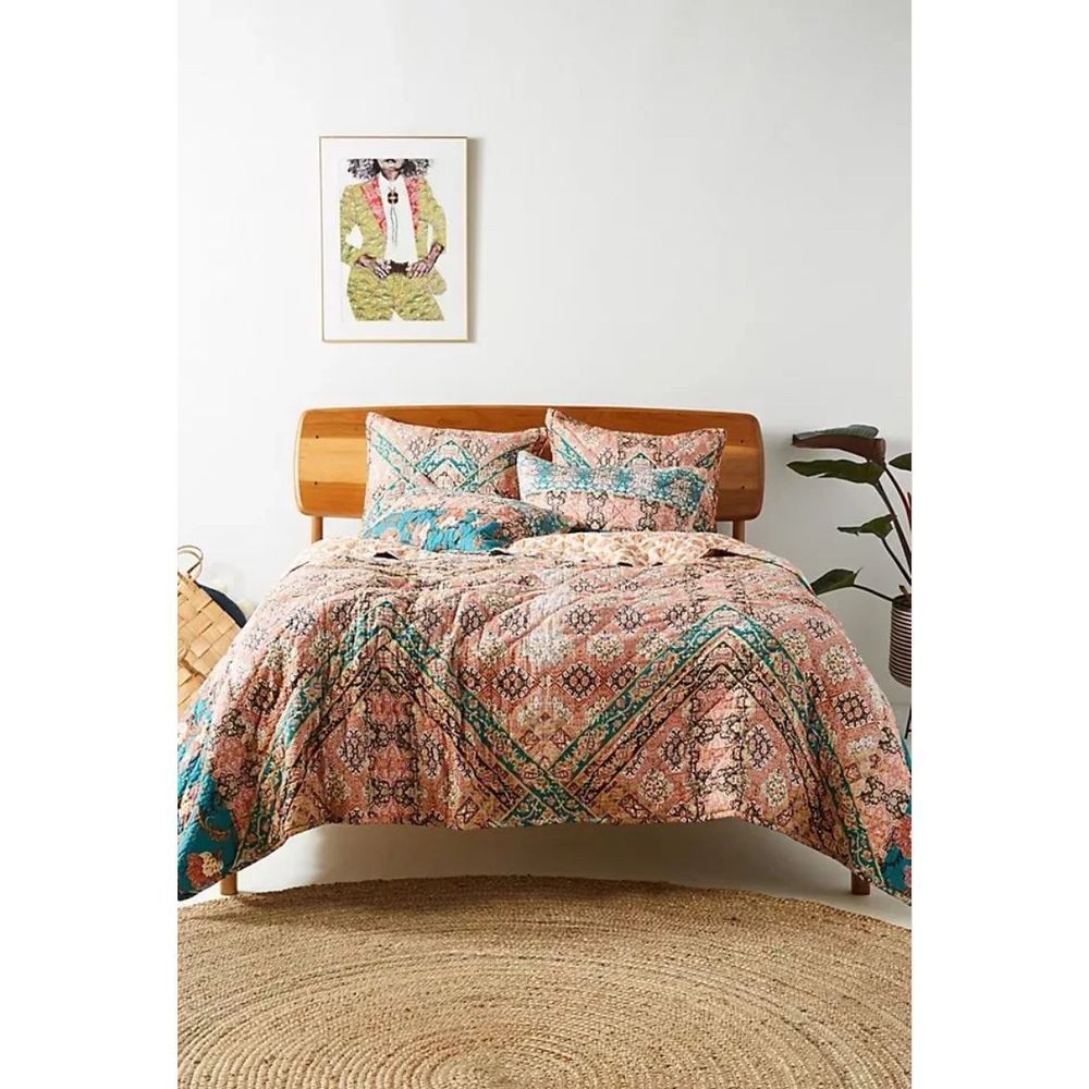 New Anthropologie Upcycled Vendima Quilt sz King 🛑RESERVED🛑🛑 - Picture 1 of 7